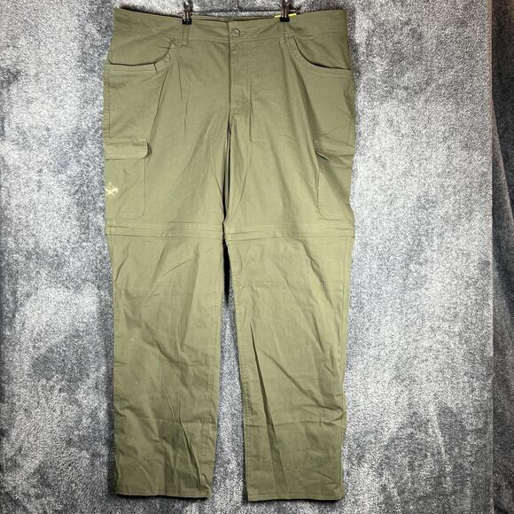 Boy Scouts of America Switchback Pants Mens 46 Green Convertible Zip Off Hiking - Picture 1 of 11